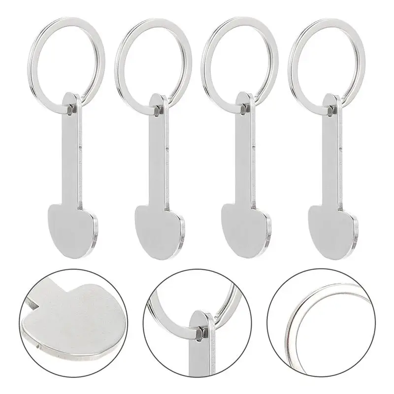 

6pcs Portable Cart Tokens Portable Cart Tokens Trolley Shopping Tokens Key Ring Metal Small Tokens Shopping Cart Tokens