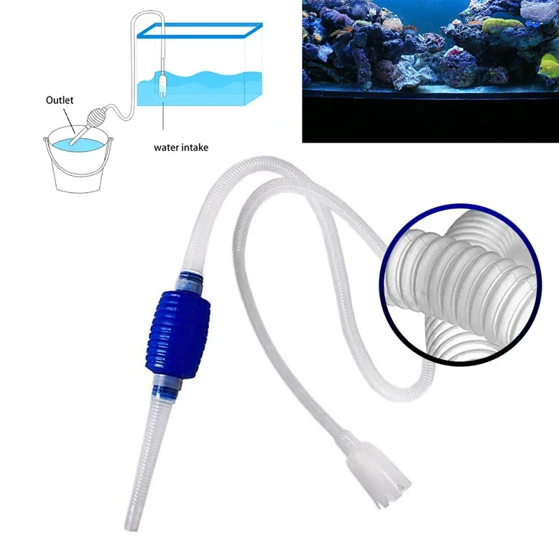 Аквариумный сифон Stofzuiger Pomp Semi-Automatische Water Veranderen Wisselaar Гравийный фильтр Acuario Accessoires