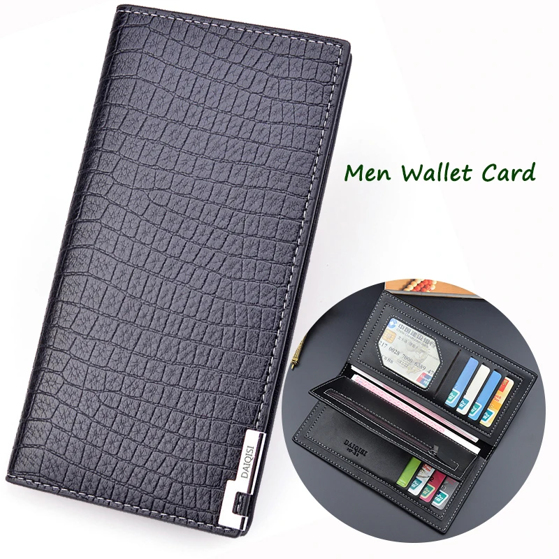 Crocodile Mens Luxury Wallet Card Holders Money Clip Black Purse Designer Bags Luxury Custom Wallets For Men Kошелек мужской