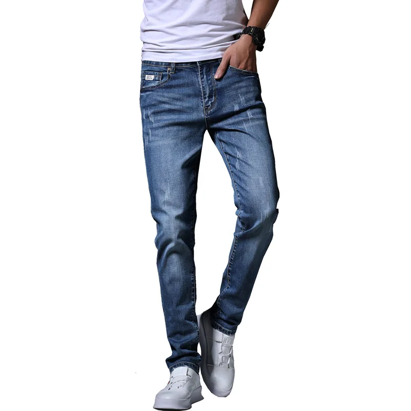 

2022 New Men Summer Stretch Pants Slim Down Korean Fashion Streetwear Overalls Cotton Straight Jeans Multiple Dimensions 551330