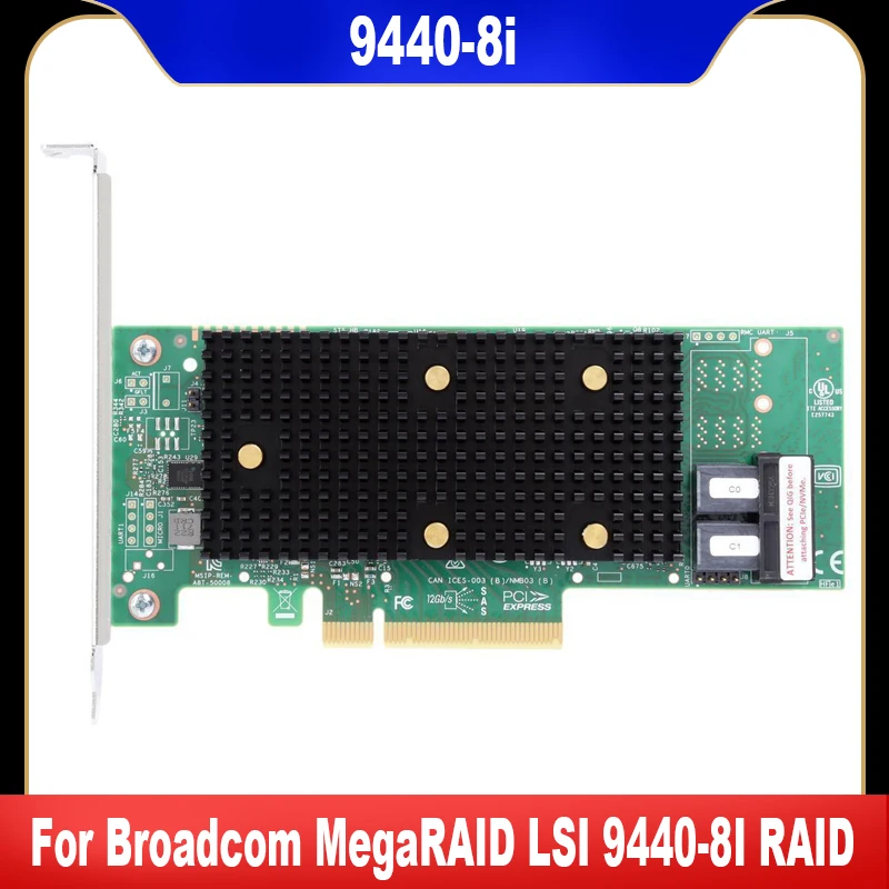 Для Broadcom MegaRAID LSI 9440-8I RAID 0/1/10/5 SAS/SATA/NVMe PCIe 3.1 x8 12 Гбит/с RAID-карта SAS3408 100% тестирование