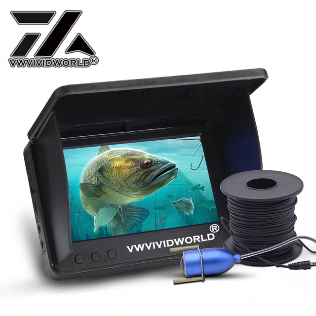 VZb Fish Finder LCD 5.0/4.3 Inch Display Underwater 220° Fishing Camera  Waterproof IPS 1080P 9 Hours Endurance Night Vision 1
