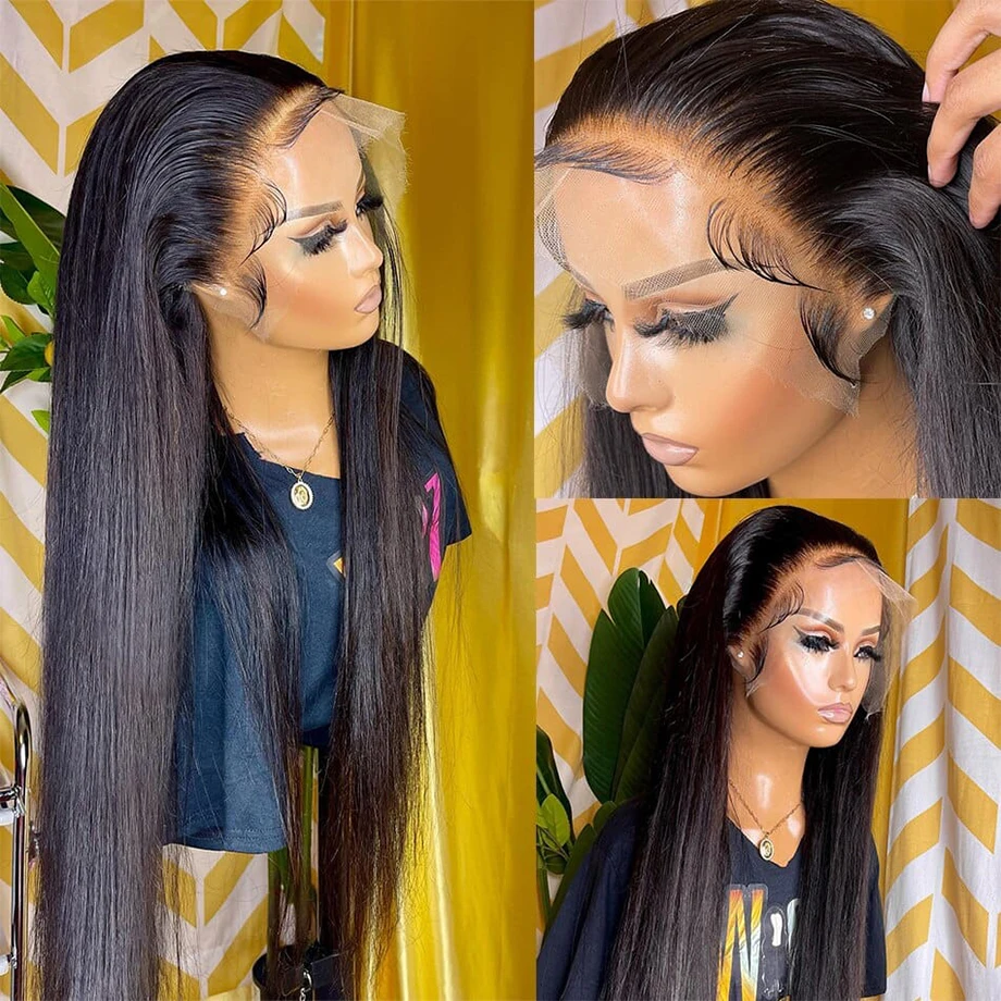 13x6 Straight Transparent Lace Front Human Hair Wigs For Women Human Hair 4x4 5x5 Lace Closure Wigs Brazilian Lace Frontal Wig