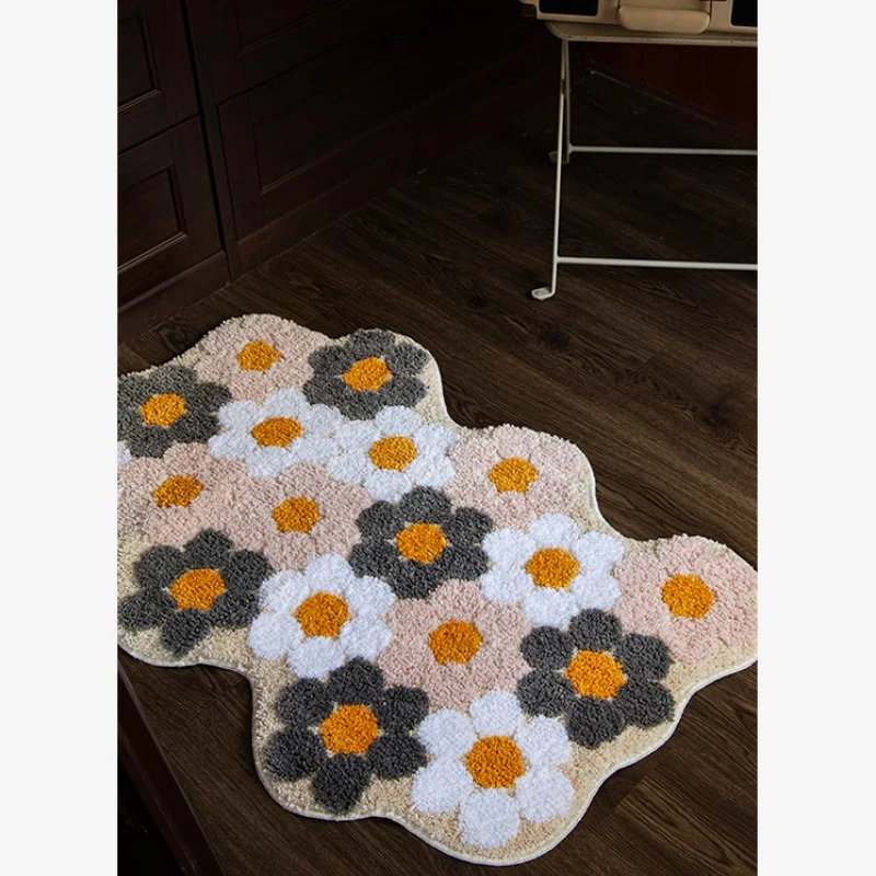 

Флора Стеганный ковер мягкий напольный коврик Пушистый аккуратный ковер мини цветы для кровати шикарный теплый безопасный впитывающий нес...
