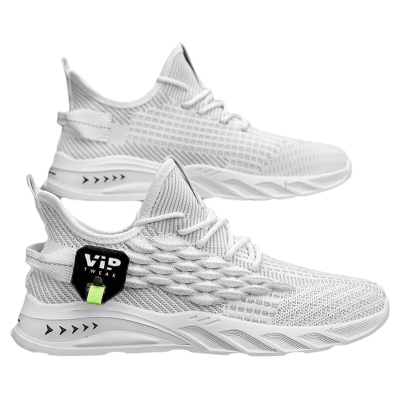 Мужские дышащие кроссовки черные сетчатые с мягкой нескользящей подошвой