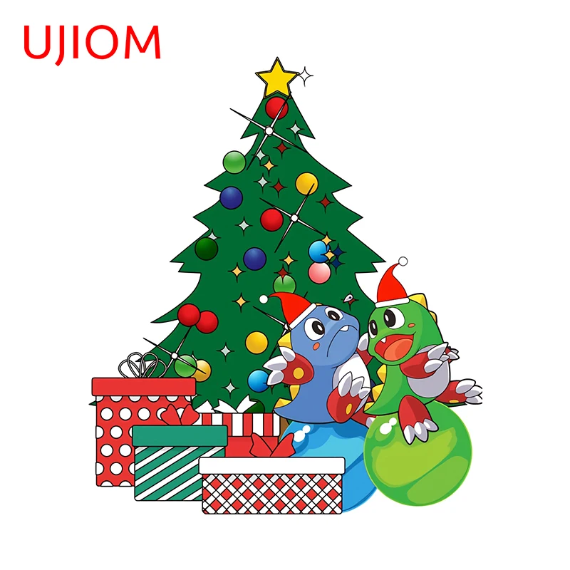UJIOM 13 см X 11 2 мультяшная Рождественская елка настенные наклейки забавный