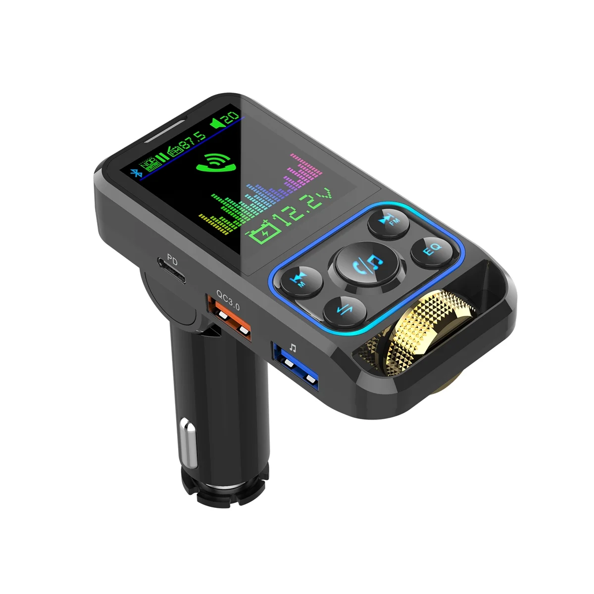 BC83 Автомобильный Bluetooth MP3-плеер с двойной быстрой зарядкой, FM-передатчик, регулятор эквалайзера, автомобильные аксессуары (art.: 3920ca94c9ded) - 3920ca94c9ded