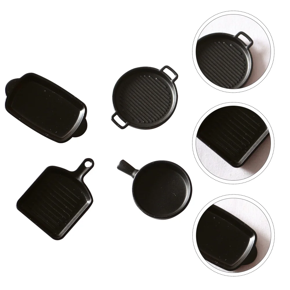 

Mini Miniature Housekitchen Decor Plate Supplies Tray Pot Cookware Furniture Accessory Accessories Landscape Steak Cook Toy
