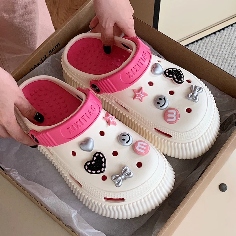 Женские сандалии с бантом летние шлепанцы из ЭВА мягкой подошвой праздничная