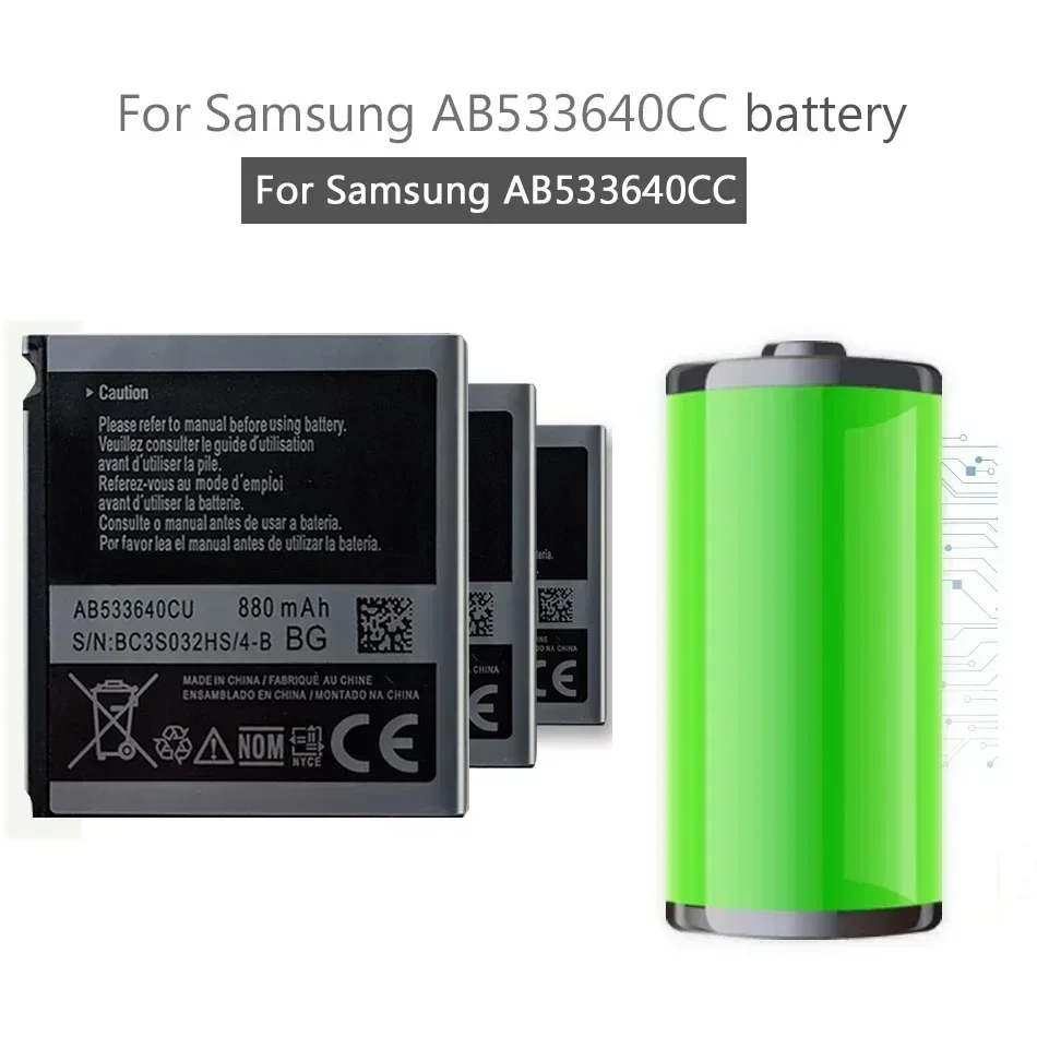 АБ 533640 CC AB Аккумулятор CU/CK/CE для Samsung S6888 S3710 S3600C GT-S3600i S3930C S3601C S5520 S569 880 мАч с