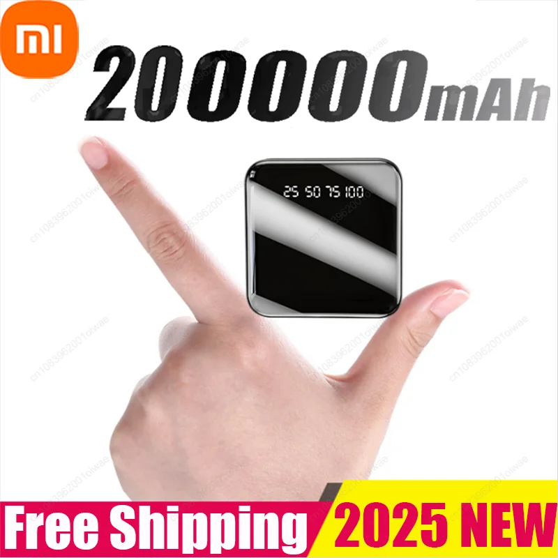 Xiaomi 20000 мАч Мини Power Bank большой емкости Портативный цифровой дисплей Быстрая