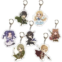 anime the rising of the shield hero keychain pendant cartoon figure raphtalia key chain ring girl bag keyring accessories gift