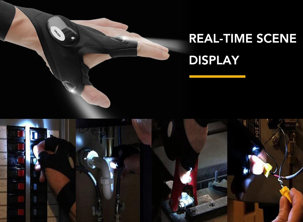 Инструмент для ремонта автомобиля светильник рыболовные перчатки светодиодная