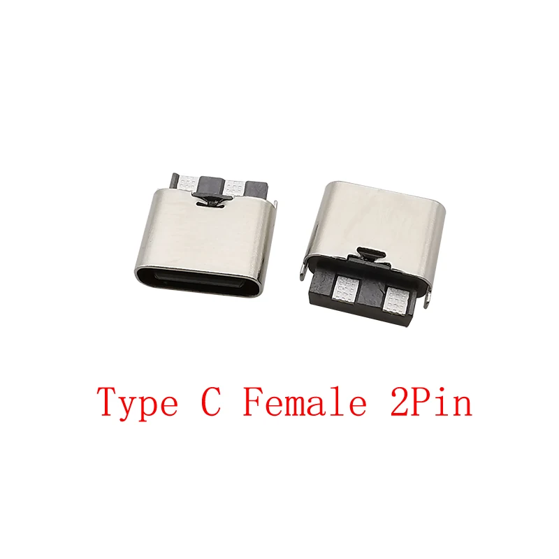 

10 шт. USB Type-C 2-контактный разъем для зарядки