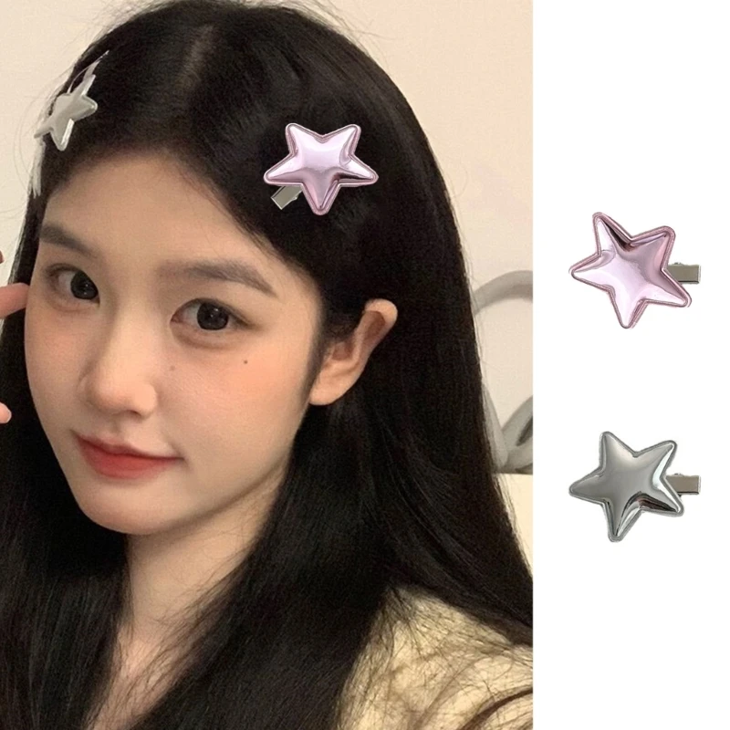 

Sweet PU-Leather Hair Barrettes Hair Side Clip Gift for Women Girls