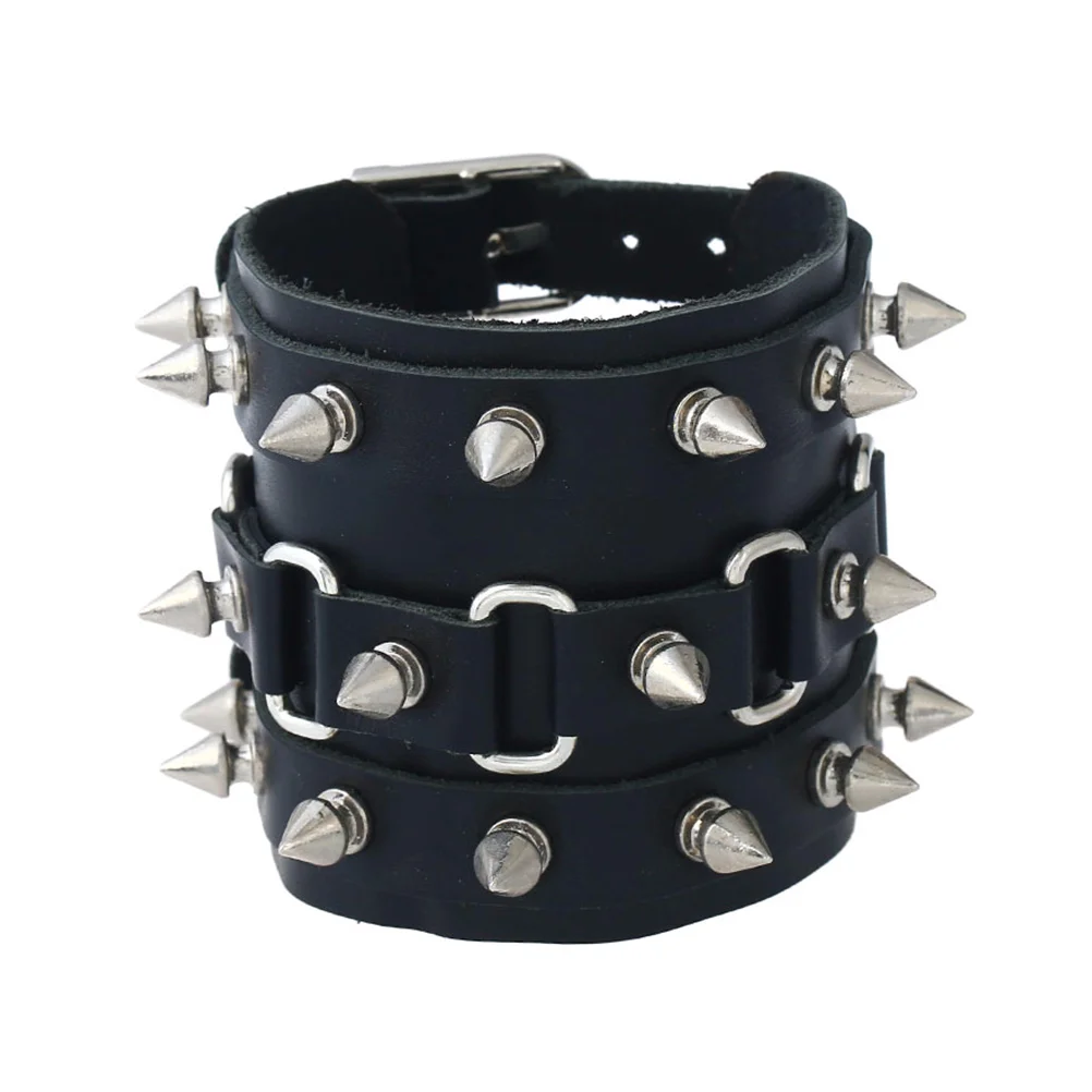 

Strap Spike Bracelet Wristband Decor Chain Punk Style Bracelets Fashion