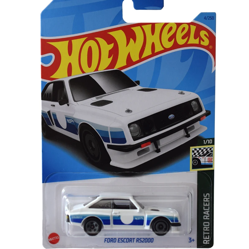 2024-23 Hot Wheels Cars FORD ESCORT RS2000 1/64 Металлическая литая модель Коллекция игрушечных