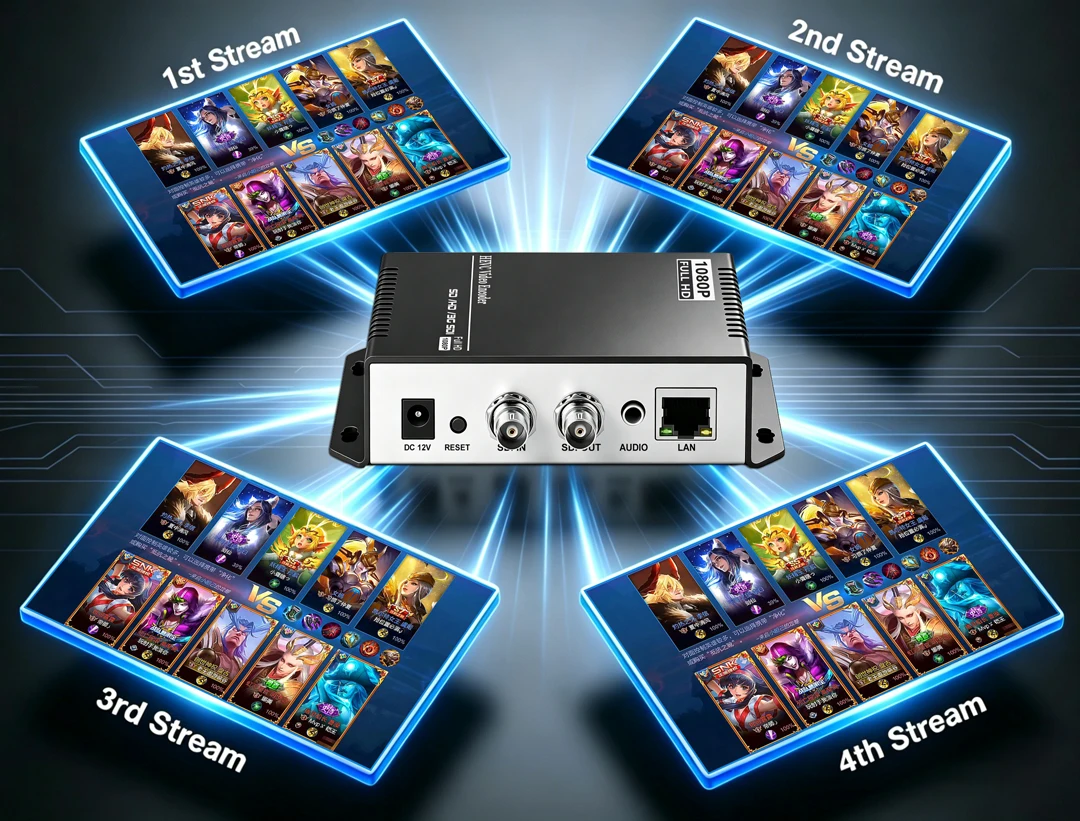 Фото Кодер видео и аудио URay HEVC H265/H264 IPTV HD SDI в формате SDI по IP с поддержкой RJ45 Ethernet, Wi-Fi, SRT/RTSP, UDP/RTP, мультикаст №4