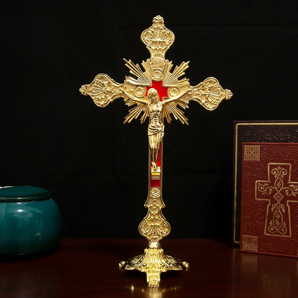 Украшение для католического Креста изысканно Резные узоры маленькая статуя из