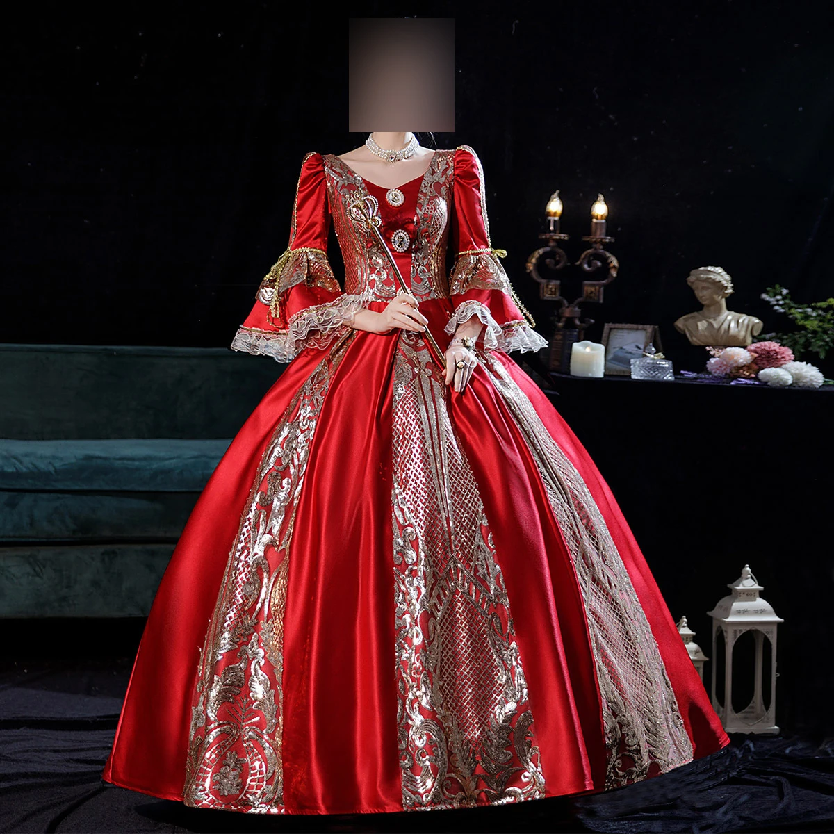GUXQD Rococo Marie Antoinette Renaissance Vintage Victorian Style Period Princess Fantasy Dresses Christmas Masquerade Ball Gown