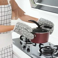 1pc 3d cartoon oven mitts long cotton baking insulation gloves microwave heat resistant non slip kitchen gloves