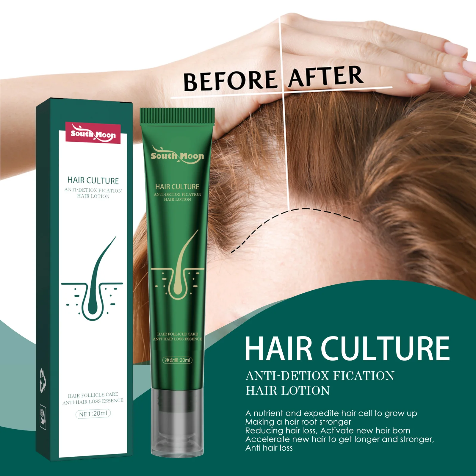 

Ginger Hair Growth Spray Essential Oils Hair Loss Treatment Fast Grow Prevent Hair Dry Frizzy Damaged Thinning Repair Care 20ml