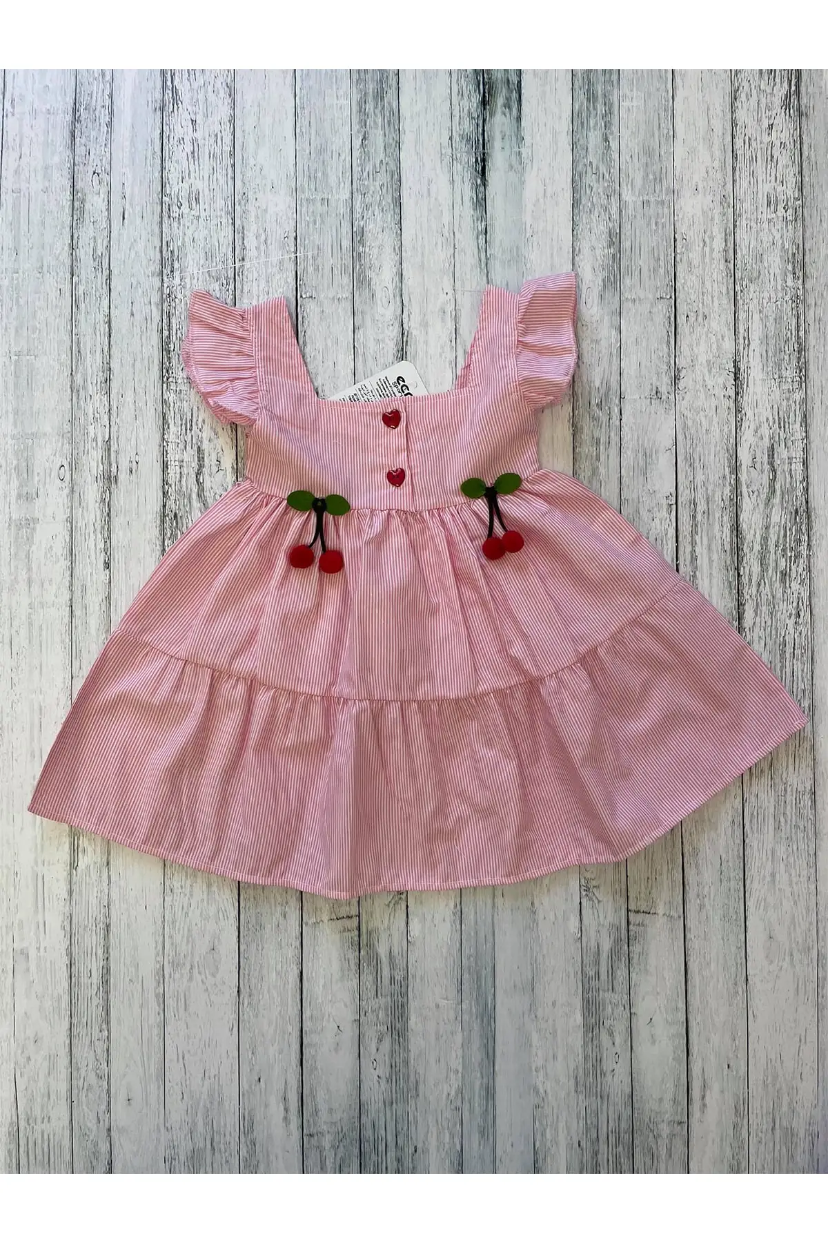 

Female Child Cherry Accessorized Pink Dress