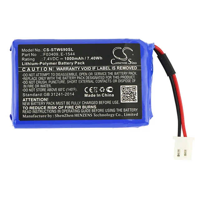 

Cameron Sino 1000mAh Battery For Satlink E-1544 F03409 WS-6908 WS-6909 WS-6912 WS-6932 WS-6933 WS-6936 WS-6906