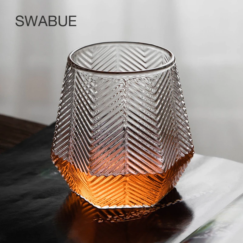 

Hand Blown Coffee Mug Diamond Pattern Coffee Milk Tea Transparent Glass Ins Household High Tempurture Juice Water Espresso Cup