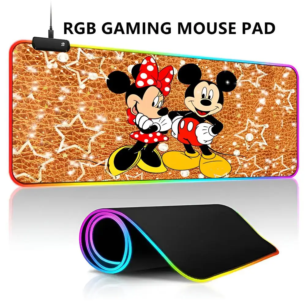 Коврик для мыши Disney с Микки Маусом RGB светодиодная подсветка игровой