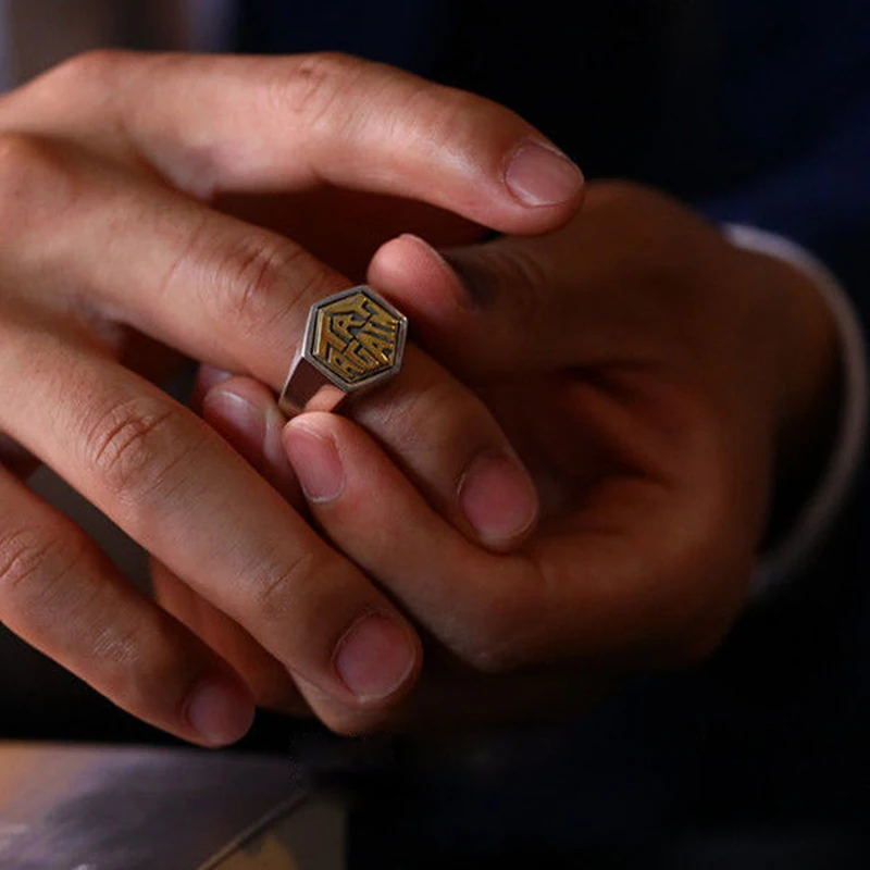 New Handmade Original Opening Ring Personality Inspirational Index Finger Men Wide Inspiration Trend Domineering Jewelry |