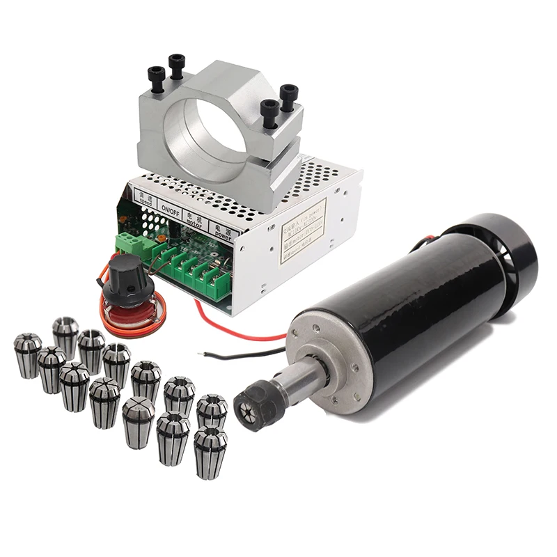 Двигатель шпинделя с воздушным охлаждением 500 Вт 100 В + WK611 регулятор скорости