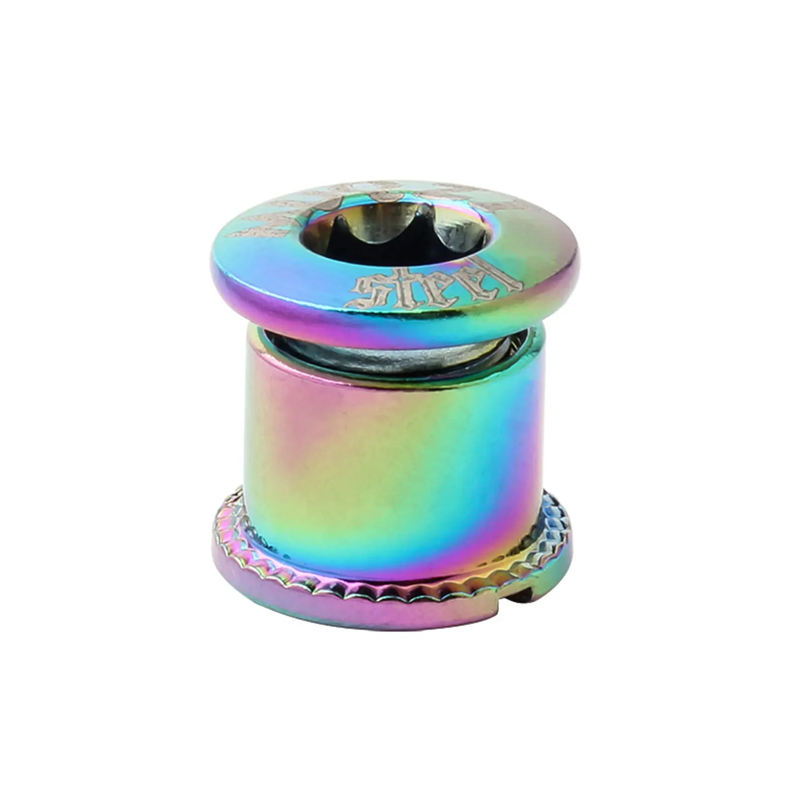 

Bicycle Vacuum Plating Plate Nail Mountain Road Folding Single Double Three Plate Colorful Chain Screw 5pcs