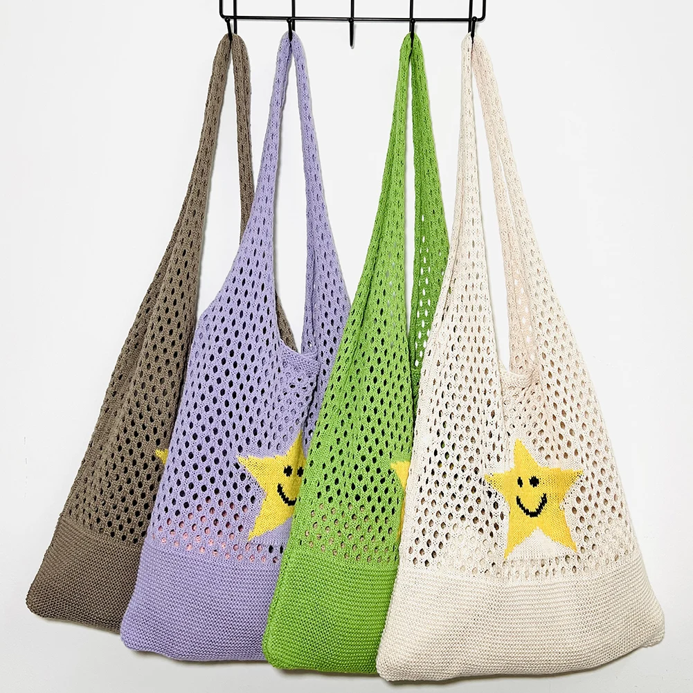 

Casual Creative Shoulder Bag Bag Polyester Mesh Solid Color Simple Female Handbags for Women Designer for Daughter Gifts
