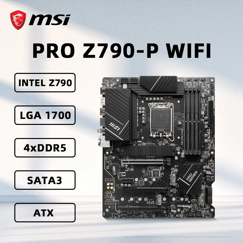 Материнская плата MSI PRO Z790-P с поддержкой WIFI 13900 14790F 13600K i5-12400F 12400F 12100 Процессор DDR5 HDMI