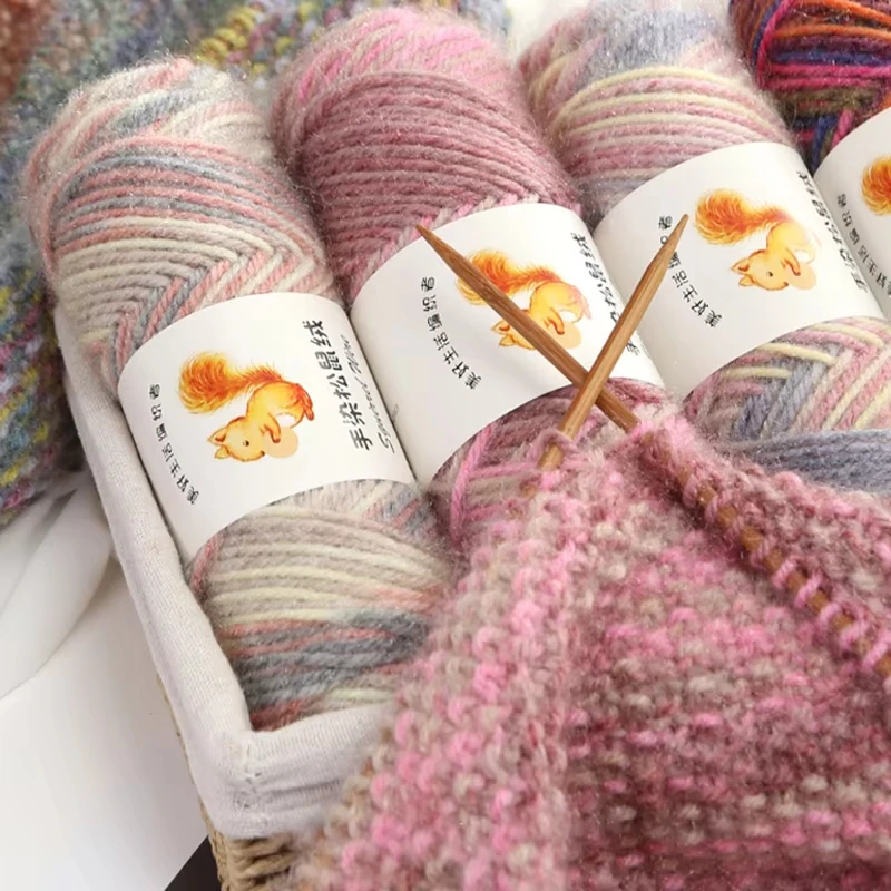 75 г/рулон пряжа с длинными волосами белка мягкая теплая шерстяная кашемировая