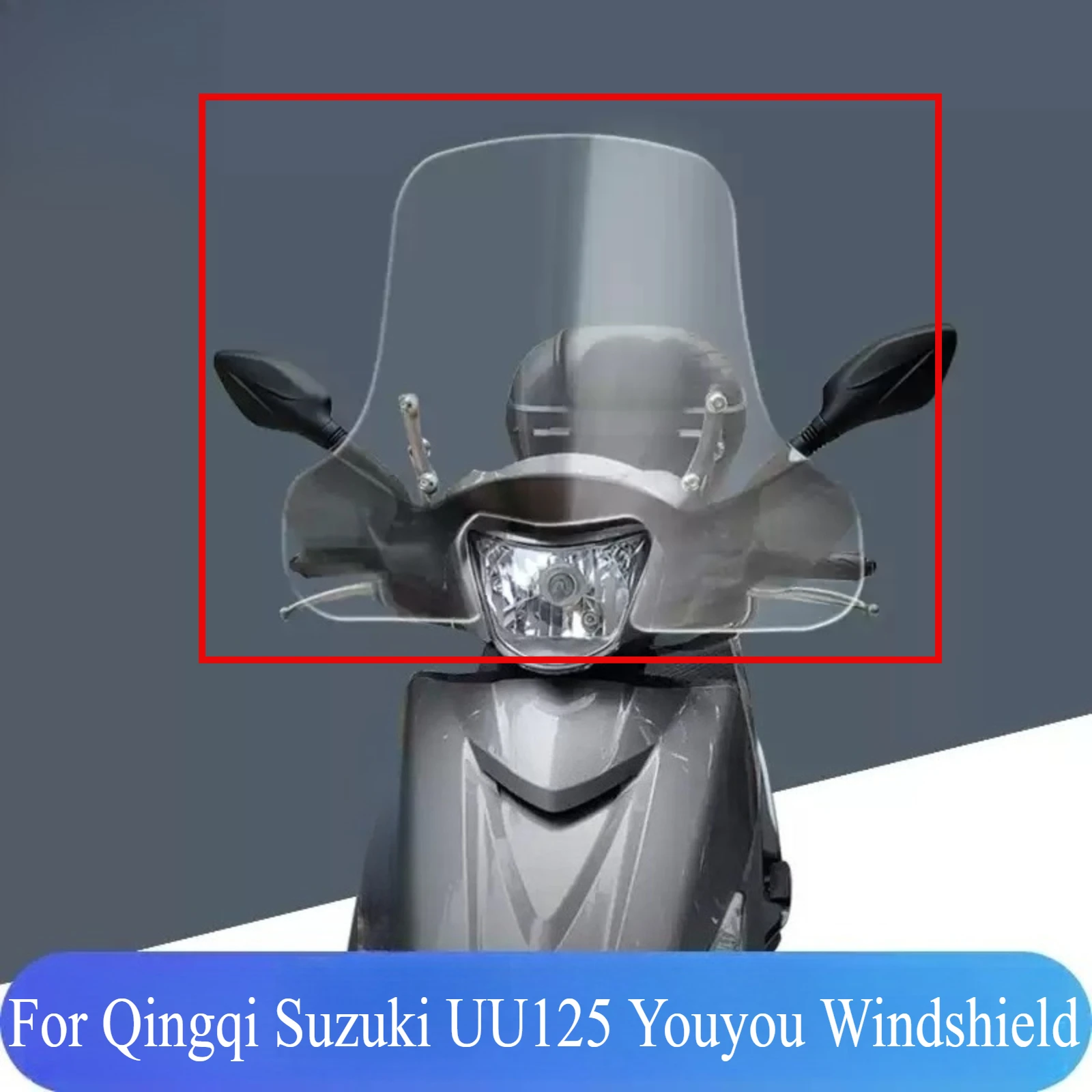Фото Ветровое стекло для мотоцикла Qingqi Suzuki UU125 Youyou, модифицированное, увеличенное, аксессуар для защиты от ветра №1