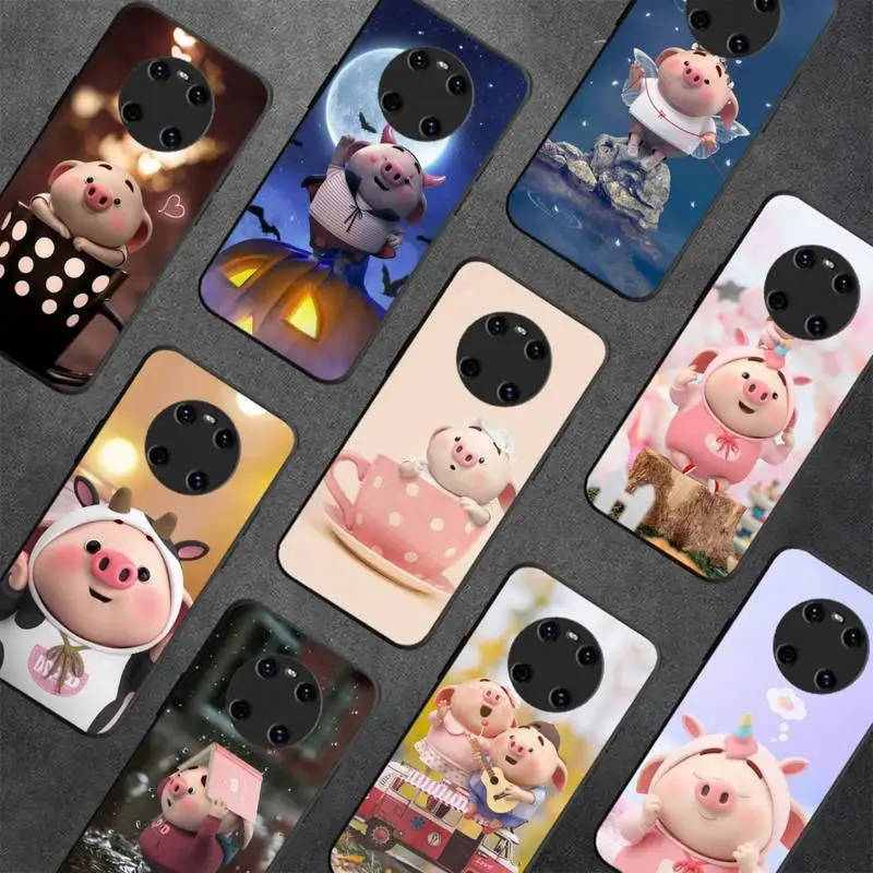 

Cute Pink Pig Phone Case for Huawei Y 6 9 7 5 8s prime 2019 2018 enjoy 7 plus