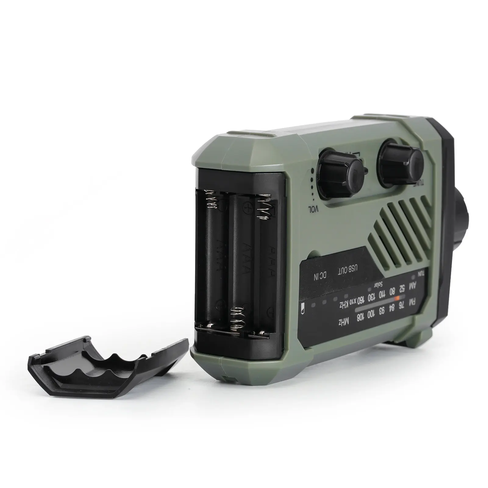 multi functional solar hand crank emergency flashlight noaa amfm radio sos alarm 2000mah power bank for cell phone reading lamp free global shipping