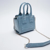fashion crocodile pattern womens small handbag brand designer ladies square shoulder bag luxury pu leather crossbody bag female