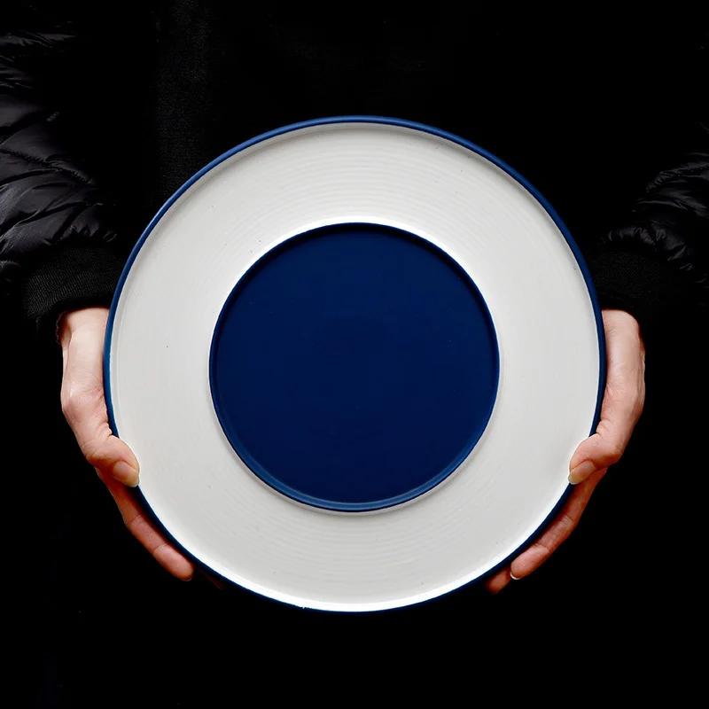 

Керамические обеденные тарелки для ресторана, стейка, тарелка для макаронных изделий, домашняя художественная посуда, японские суши, сашим...