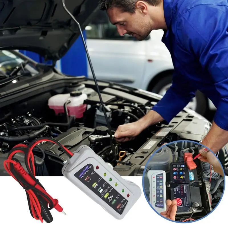 

Проверка легкого автомобильного аккумулятора, профессиональная система запуска автомобильной зарядки с индикатором яркости, тестер аккумулятора для автомобильных аксессуаров