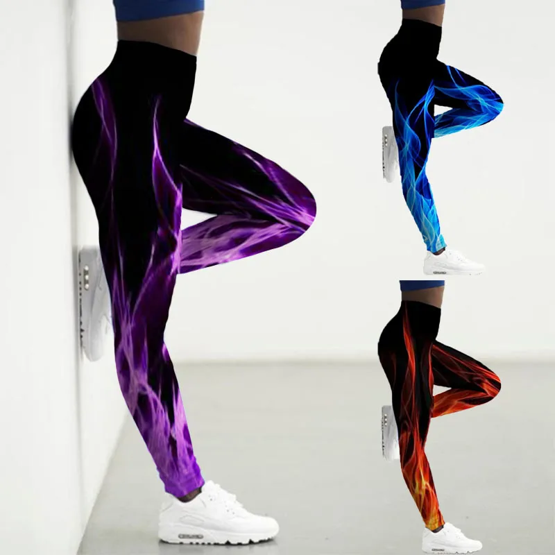 

Женские леггинсы с высокой талией, штаны для йоги с цифровым 3D принтом, одежда для тренажерного зала, леггинсы для тренировок, женские трико ...