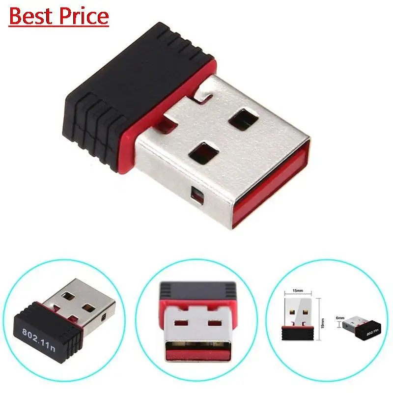 

100 шт. мини RTL8188 Wifi адаптер 150M USB беспроводная сетевая карта 2,4G USB 2,0 антенна внешний WiFi приемник для ноутбука настольного компьютера