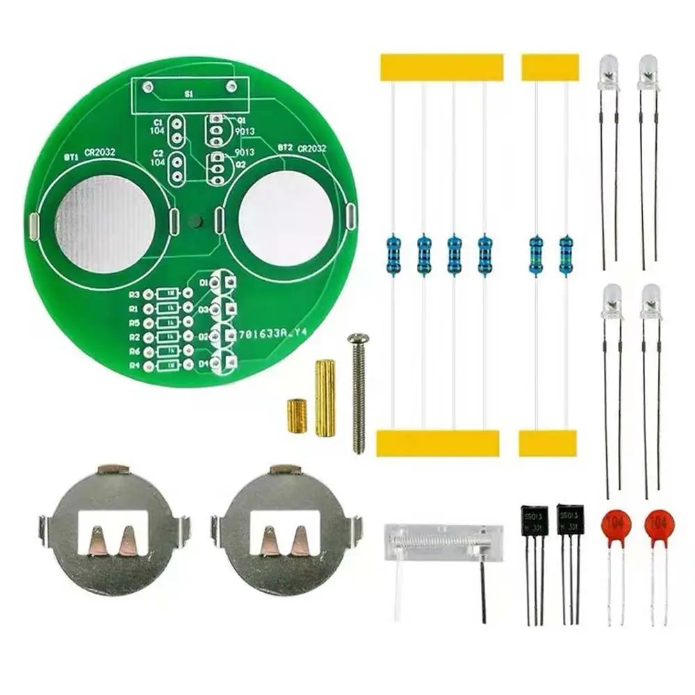 

Electronic Products Desktop LED Rotating Gyroscope Set Flashing Colored Lights DIY Electronic Soldering Products Kits