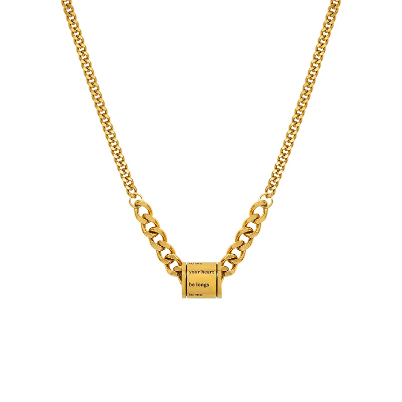 

Fashion Classic Hip Hop Collar Necklace Vintage Stainless Steel Pendant Necklace Women's Gift Jewelry Wholesale