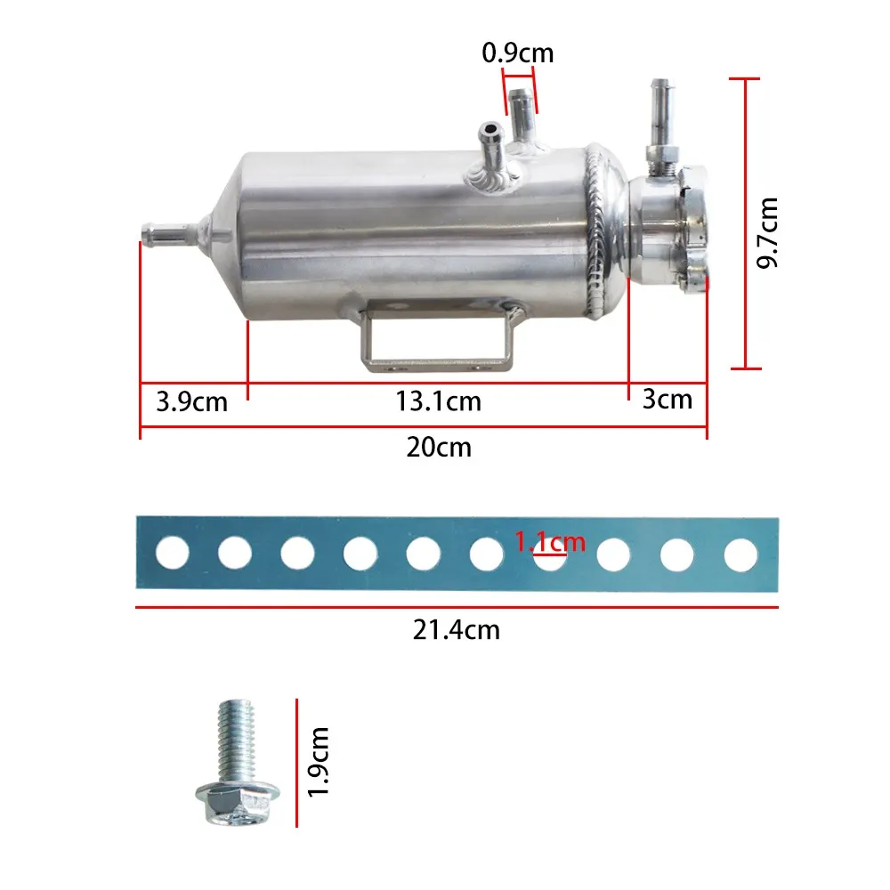 Универсальный алюминиевый сапунный бак 350 мл автомобильный резервуар для