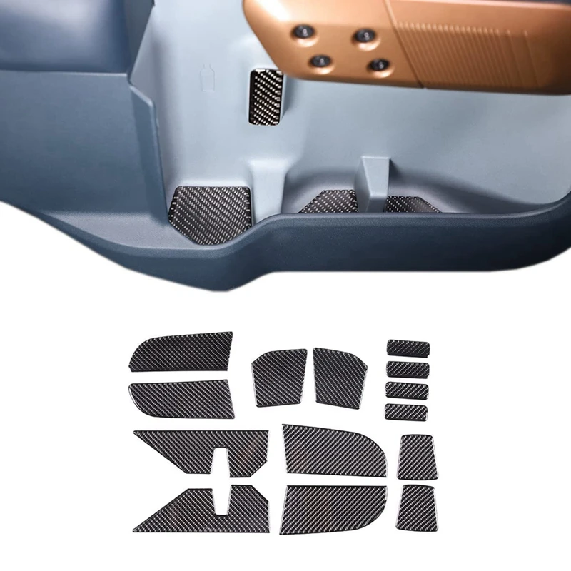 

Car Door Slot Mats Kit Trim Decal Stickers For Ford Maverick 2022 2023 Interior Accessories Soft Carbon Fiber