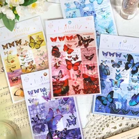 dimi 2sheets butterfly series sticker ins pet waterproof sticker deco diary scrapbooking journal collage stationery stickers