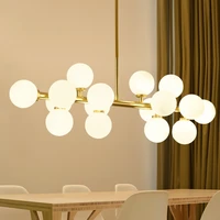 modern 1625 heads led chandelier goldblack chandelier round clear white glass hanging lamp for living room dining room